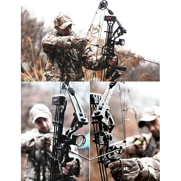 Набір складених луків ZSHJGJR – регульований мисливський та спортивний лук 30–60 lb, 310 fps, для правшів, синій