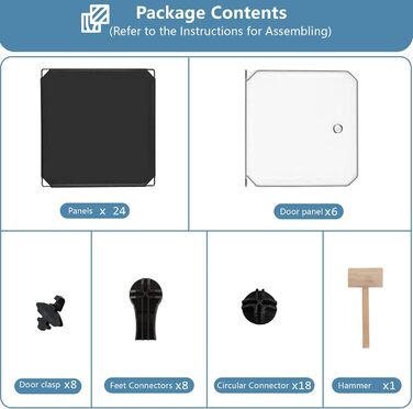 Модульний стелаж AWTATOS, 6 кубів, комбіновані полиці з дверима, багатофункціональна система полиць своїми руками для вітальні, спальні, ванної кімнати, чорний ULPZ008