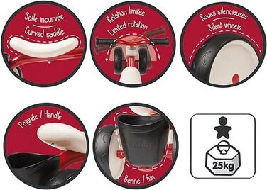 Ідеальний дитячий прогулянковий велосипед для дітей від 12 місяців, балансир з кошиком для іграшок, ретро-дизайн для хлопчиків і д