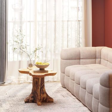 Журнальний столик Kare Design Tree Klein Nature, коричневий, масив тика, стіл для вітальні, журнальний столик, 50x40x40 см (В/Ш/Г)