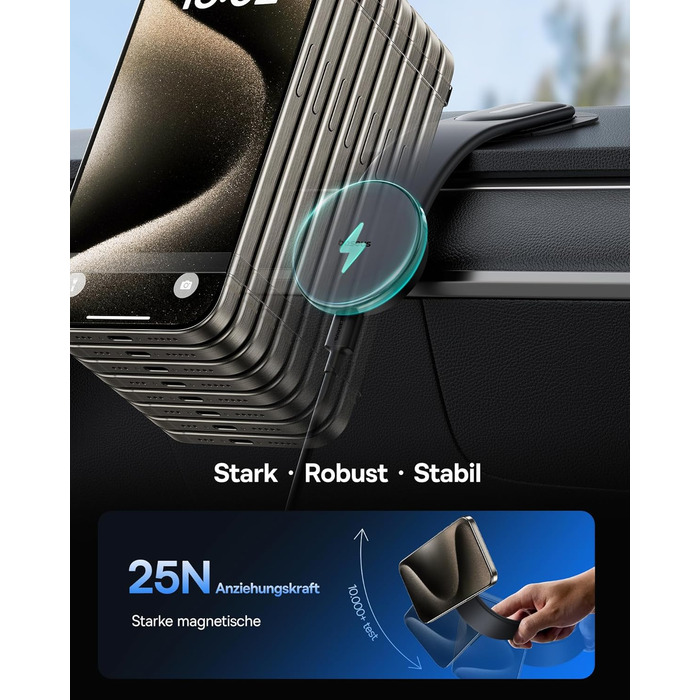 Автомобільний тримач для мобільного телефону Baseus 15W C02 PRO для Magsafe з функцією зарядки, магнітний автомобільний тримач авт