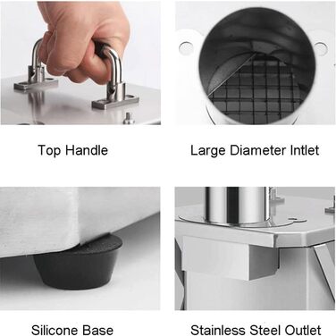 Комерційний овочерізка GEJLELDS з сітчастими ножами 6/8/10/12/15 мм, міцна нержавіюча сталь, електрична машина для кубиків фруктів потужністю 200 Вт для картоплі, моркви, кубиків