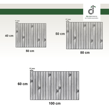 Килимки для ванної з бамбука DE-COMmerce, набір з 3 шт. , килимок для ванної, дерев&39яний килимок, бамбуковий килимок, ванна кімната, нековзний, колір природний