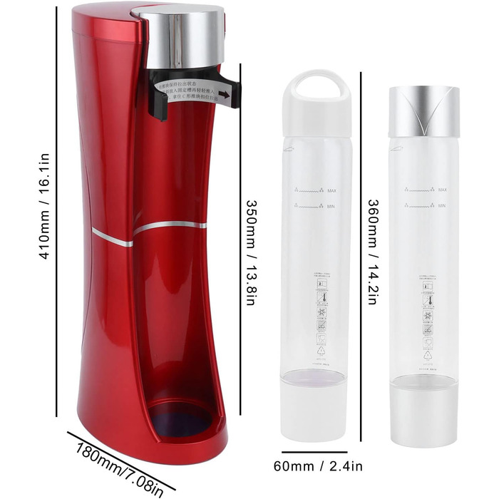 Бульбашкова машина 1000 л, виробник газованої води, машина для газованої води, інтелектуальний комерційний портативний виробник бульбашкової води з автоматичним скиданням тиску, для кафе та дому