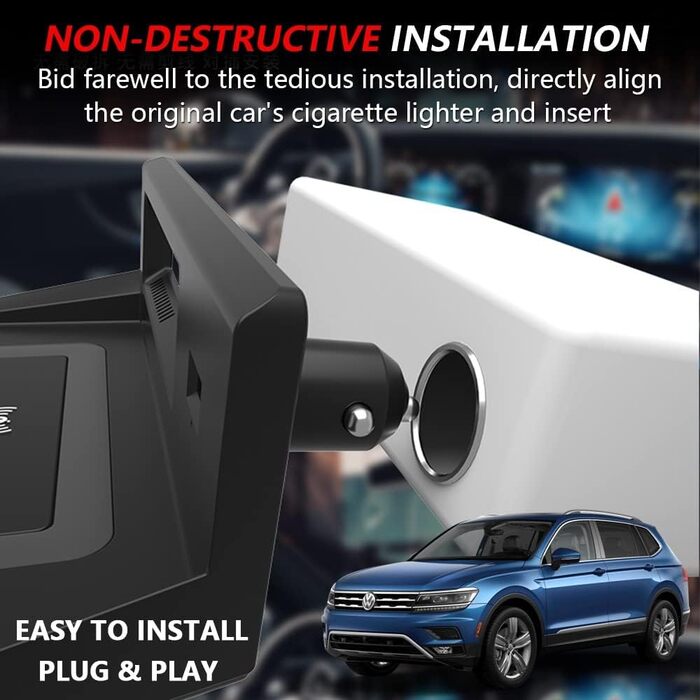 Бездротовий зарядний пристрій Singkin, сумісний з VW Tiguan 2018 2019 2020 2021, 15 Вт швидка зарядка мобільного телефону для пане