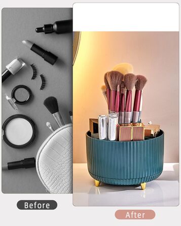 Косметичний органайзер для макіяжу, органайзер для пензлів, що обертається на 360, косметична полиця косметичні органайзери для де