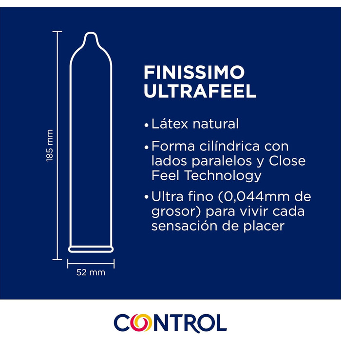 Презервативи Control Ultrafeel. Набір з 10 ультратонких презервативів, максимальна чутливість, змащені, безпечніший секс. Насолоджуйтесь ідеально підібраними презервативами для безпечних стосунків.