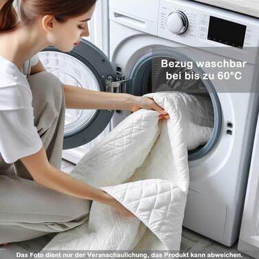 Чохол для топпера 180 x 200 см - для топперів товщиною 5-7 см на блискавці м&39яка мікрофібра можна прати при 60C OEKO-TEX