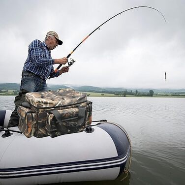 Сумка для рибалки YUEMING велика, 50 * 30 * 25 см, сумка для рибалки з м&39якою лямкою і ручками для перенесення, ящик для рибалки, кейс для рибалки, сумка для рибалки, універсальна сумка, сумка для коропа камуфляж-2