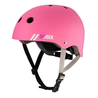 Дитячий шолом для скейтбордингу 80SIX, регульований велосипедний шолом для підлітків та дорослих, сертифікований CE EN1078, для скейтборда, велосипеда, самоката, електросамоката, 49-61 см матово-рожевий M/L (55-58 см)