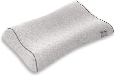 Ортопедична подушка для шиї Technogel Anatomic Curve запатентована, не містить шкідливих речовин та сертифікована гелева подушка для шийного відділу хребта для сну на спині та боці, включаючи наволочку 66x40x0,7 см, висота 7 см