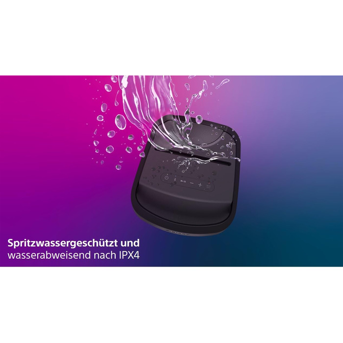 Потужна Bluetooth колонка для вечірок з всеспрямованим звуком, підсвічуванням і акумулятором на 25 годин (IPX4, MEGA BASS, функція