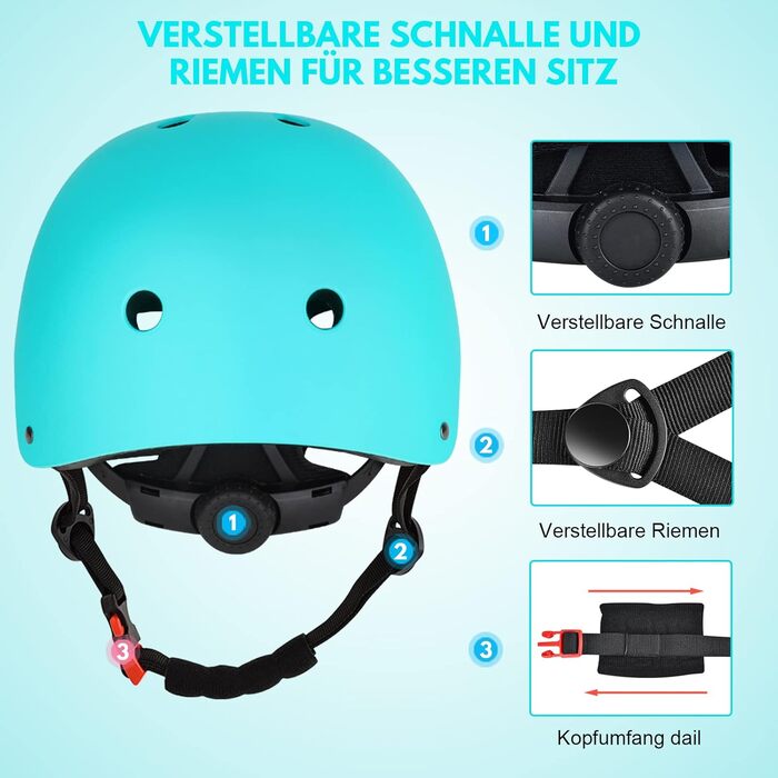 Велосипедний шолом для дітей, дівчаток і хлопчиків Регульований шолом для скейтборду, мультиспортивний шолом для BMX, катання на к