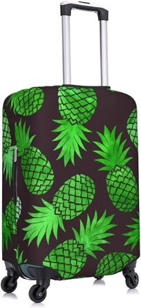 Чохол для валізи Ананасове мистецтво, міцний захист для багажу, підходить для валіз розміром 45.7 - 81.3 см, розмір XL, чорний, екстра-великий