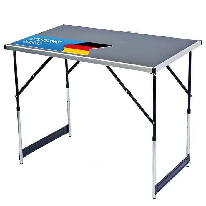 ТОВАРИГАДЖЕТИ Складаний багатофункціональний стіл, багатоцільовий стіл, кемпінговий стіл, розкладний стіл, ринковий стіл, стіл з регульованою висотою для обклеювання шпалерами, бічний столик для кемпінгу, саду, фестивалів, ринків тощо, чорний