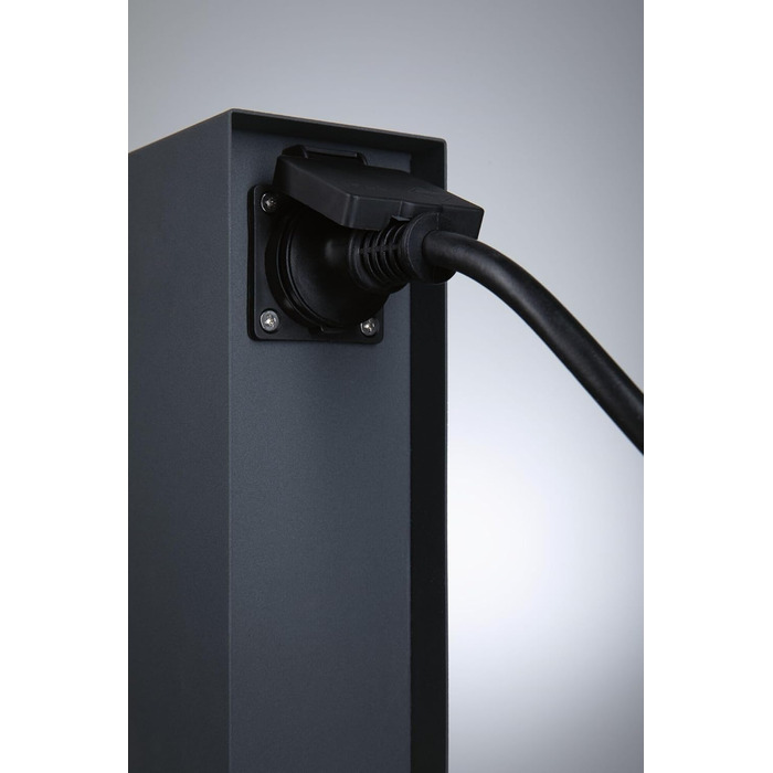 Стілб-розетка Paulmann Rio Plug & Shine для зовнішнього освітлення з датчиком сутінків, IP44, антрацит (2 шт. 230В, 2 шт. Plug & Shine 24В)
