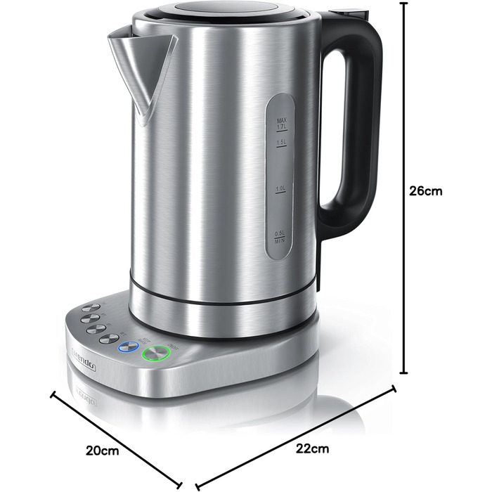 Чайник з нержавіючої сталі потужністю 3000 Вт з регулюванням температури - 4 обраних температурних режими - функція підтримання те