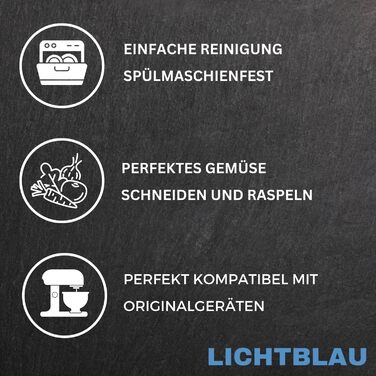 Світло-блакитний набір з 2 тримачів для кухонного комбайна Bosch MUM5 I Запасна частина для подрібнювача гілок безперервної дії підходить для аксесуарів MUZ5VL1, MUZ5DS і MUM5 00630760 630760 I Bosch MUM5