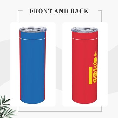 Кухоль з прямою трубочкою, дизайн монгольський прапор, друкований, дорожній кухоль, підходить для кемпінгу, офісу та дому, 590 мл