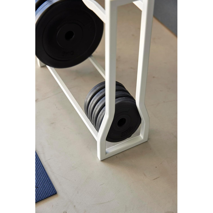 Стійка для гантелей Yamazaki 1963 TOWER, біла, сталь/силікон, 52 x 17 x 54,3 см, біла