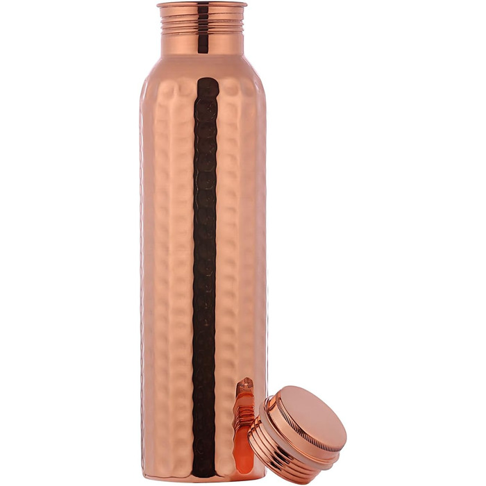 Пляшка для води Ancient Impex з чистої міді, 1000 мл, безшовна, герметична для аюрведичних потреб