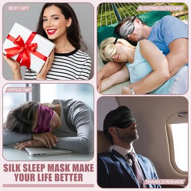 Шовкові маски для сну Xtinmee 30 шт. , шовкова маска для очей з регульованим ремінцем, маска для очей для сну, пов'язка на очі для