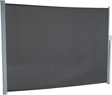 Бічний тент empasa Start 2.0, сонцезахисний екран, вітрозахисний, розсувний тент для саду, балкону та тераси, з підставкою, колір антрацит, розмір 160 x 450 мм