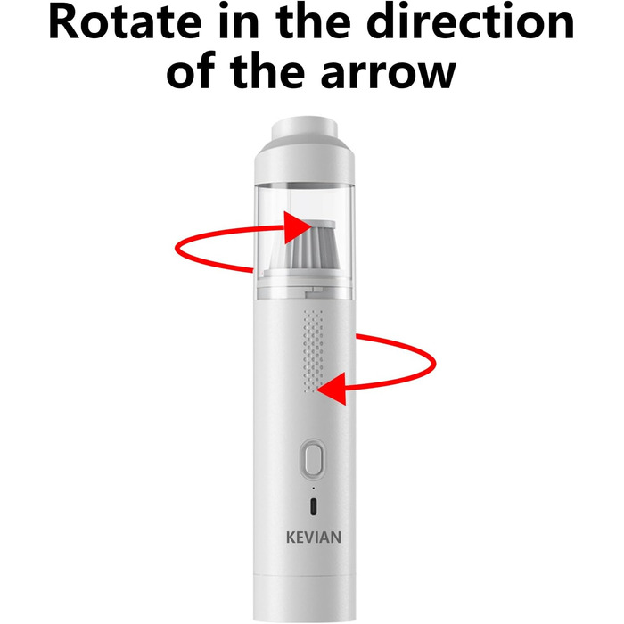 Акумулятор для ручного пилососа KEVIAN, ручний пилосос 12000Pa акумуляторний з швидкою зарядкою USB-C, автомобільний пилосос 2 в 1