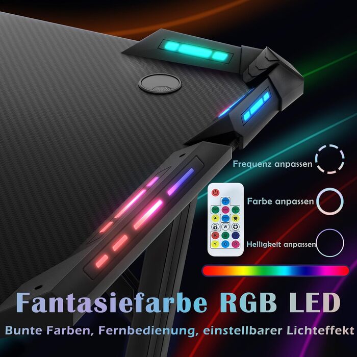 Ігровий стіл AufuN зі світлодіодним освітленням та великою стільницею