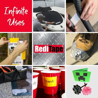 Клейка стрічка Tasche, 2 шт., упаковка 4,8 см x 5 метрів, плоска упаковка, 1,88 дюйма завширшки x 5 ярдів завдовжки x 0,55 дюйма завтовшки, сріблясто-чорна