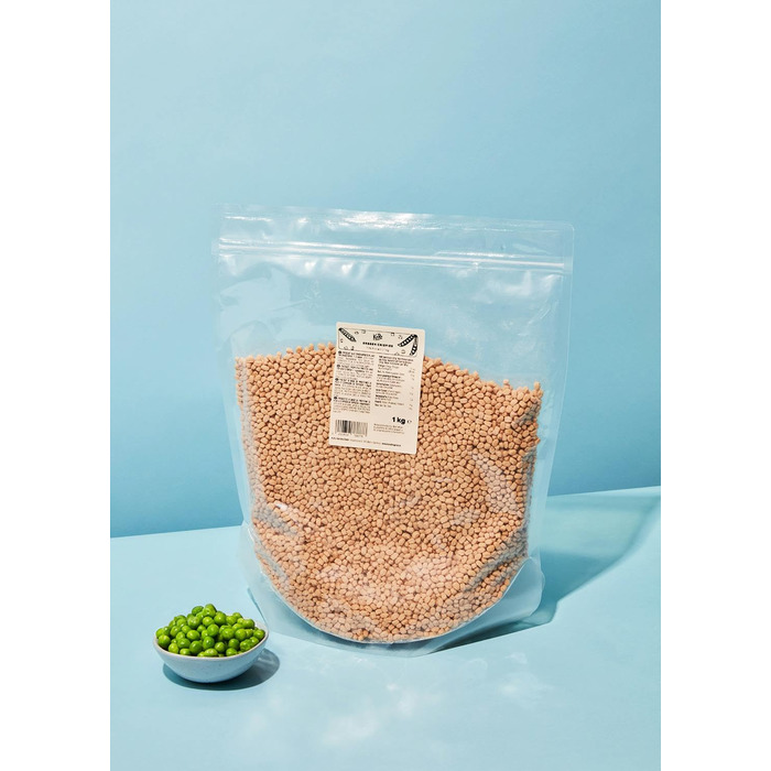 Веганські протеїнові хрусткі кульки без додавання цукру KoRo - Pea Protein Crispies, 1 кг
