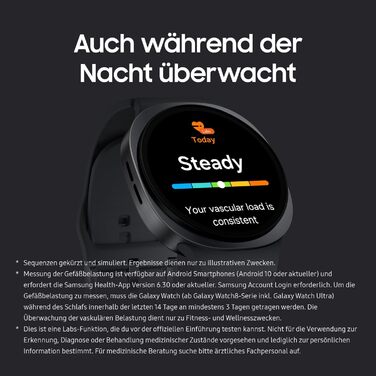 Розумний годинник Samsung Galaxy Watch8 з Galaxy AI, фітнес-годинник та фітнес-трекер, спортивний ремінець, велнес та коучинг сну, 40 мм, Bluetooth, графітовий, 3-річна гарантія виробника