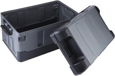 Складаний органайзер для багажника з 2 відділеннями, для дому, авто, вантажопідйомність 60 кг (матовий чорний колір)