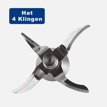 Ніж HAPPOW сумісний з Vorwerk Thermomix TM5 і TM6, заміна ножа на 4 леза, ніж блендера ультрагострий з нержавіючої сталі, в т.ч. 1 щітка для чищення, аксесуари для запасних частин ножа для вашого кухонного комбайна