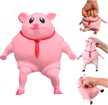XIKTTK Anti Stress Pig Squeeze Toy, Toy Pig, Stress Ball Pig, Stress Pig, Pig to Hit, Angry Pig Adults Large, Anti Stress Pig Rubber XXL, XIKTTK Anti Stress Pig Squeeze Toy, Toy Pig, Stress Ball Pig, Stress Pig, Pig to Hit, Angry Pig Adults Large, Anti St