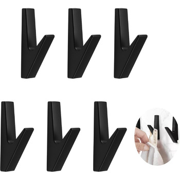 Комплектів гачків для пальто чорний матовий, гачки для пальто акустичні панелі чорні, гачки для пальто з цинкового сплаву, гачки д