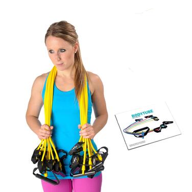 Жовтого/світлого кольору з брошурою з вправами, 10 шт., DITTMANN Body-Tube