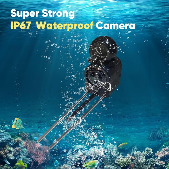 Ехолот, камера для підводної риболовлі з IPS-дисплеєм, ширококутним кутом нічного бачення 220, водонепроникний ехолот IP67, ідеально підходить для морської, річкової та підлідної риболовлі.