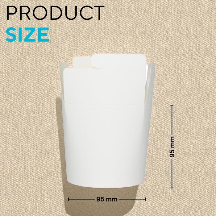 Коробки для локшини Enpack білого кольору, 750 мл/26 унцій, виготовлені з міцного крафт-паперу, 500 штук - Штабелювані, багаторазово закриваються, екологічні азійські коробки для транспортування азійської локшини та інших страв на винос. Білий колір, 26 у