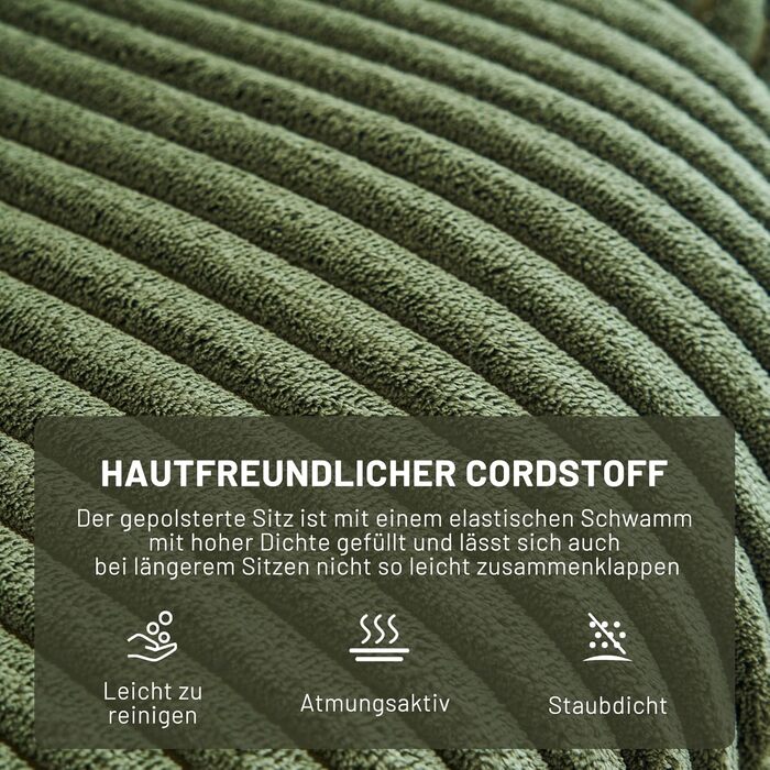 Крісло-шезлонг, крісло для вітальні, поворотне на 360, крісло з відкидною спинкою, м&39яке крісло з товстою знімною декоративною подушкою, крісло-реклайнер/крісло для читання для вітальні, спальні, офісу, зелене