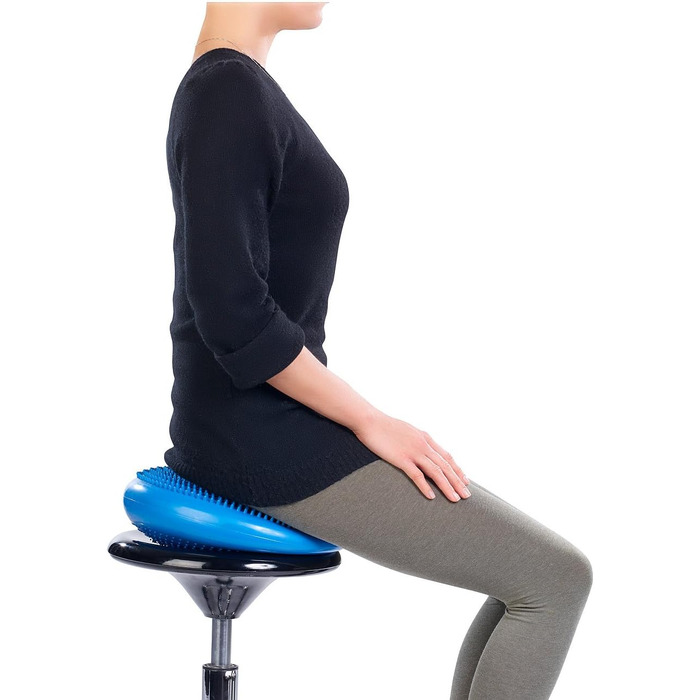 Балансувальна подушка Newgen Medicals для вправ Наповнена повітрям подушка сидіння з шипами та балансувальна подушка для йоги, фітнесу тощо (балансувальна подушка, з шипами для вправ, масажер для ніг)