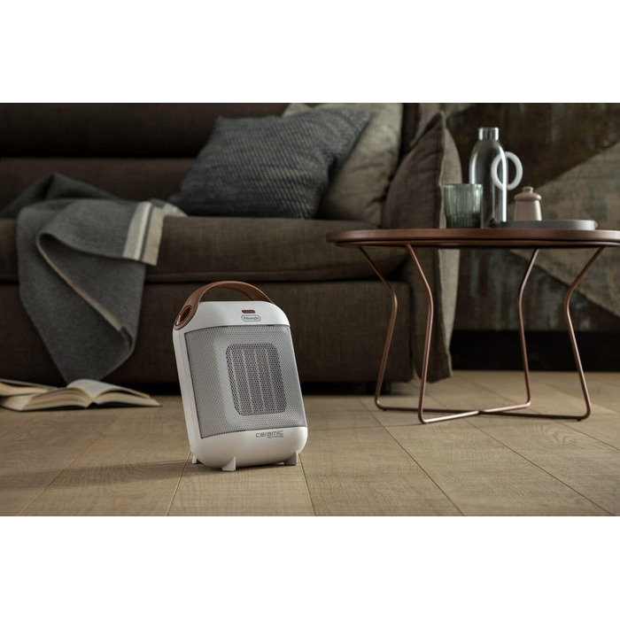 Керамічний обігрівач De&39Longhi Capsule HFX30C18.IW портативний вентилятор-обігрівач потужністю 1800 Вт, 2 режими нагріву, функція захисту від замерзання, для приміщень об&39ємом до 55 м, білий