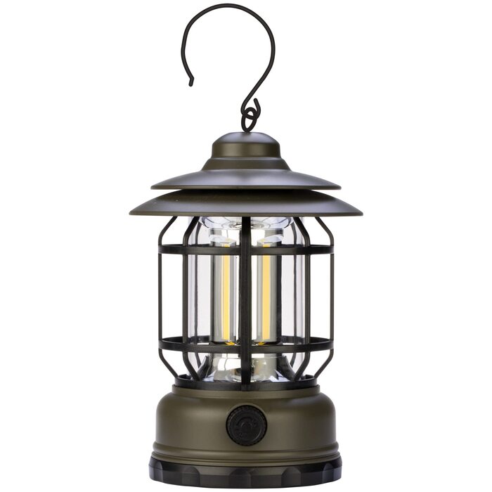 Акумуляторний світлодіодний вуличний ліхтар, ретро-дизайн - Багатоцільовий кемпінговий ліхтар, 300 лм, з регульованою яскравістю - Портативний аварійний ліхтар з гачком для намету - Світлодіодний ліхтар, виготовлений в Італії, 3115