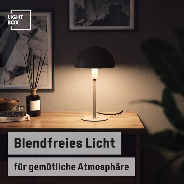Настільна лампа Lightbox Pilz Висота 36 см Лампа для домашнього офісу, колір taupe (сіро-коричневий)