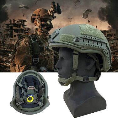 Тактичний шолом TS TAC-SKY Fast Mich 2000 PE Military NIJ IIIA High Cut, балістичний, з бронепробивною підкладкою, FAST-RG XL