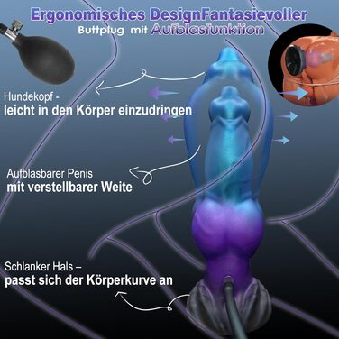 Анальний фалоімітатор для собак надувний вузол анальний фалоімітатор з присоском хвіст фалоімітатора для чоловіків фентезійний надувний фалоімітатор великий анальний штекер для жінок реалістичний XXL фалоімітатори фетиш анальний носилки БДСМ анальна іграш