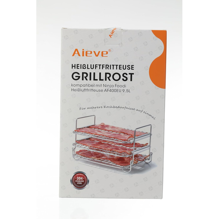 Решітка для гриля Aieve Air Fryer Dehydrate Багатоцільова двошарова стійка Сумісна з аксесуарами AF400EU 9.5-літрової фритюрниці Ninja Foodi Max Dual Zone / SL400EUCP Double Stack XL Air Fryer