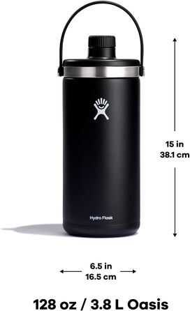 Глечик для води Hydro Flask Oasis, нержавіюча сталь, багаторазовий, вакуумний, з герметичною кришкою, 3,6 л
