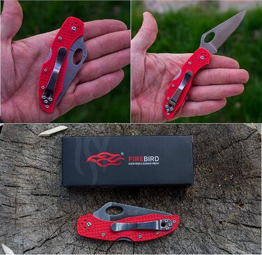 Кишеньковий складаний ніж зі сталі 440C лезо 75 мм нековзна ручка з кліпсою Кемпінг Полювання Риболовля Відкритий EDC ніж 175 мм 6