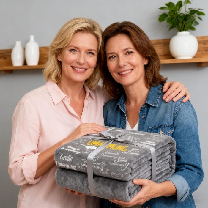 Подарунки для дівчини - Ковдра-обіймач 150 x 200 см Подарунки для жінок, сестри на Різдво, день народження, м&39які, портативні та можна прати в пральній машині, сірі 150 x 200 см